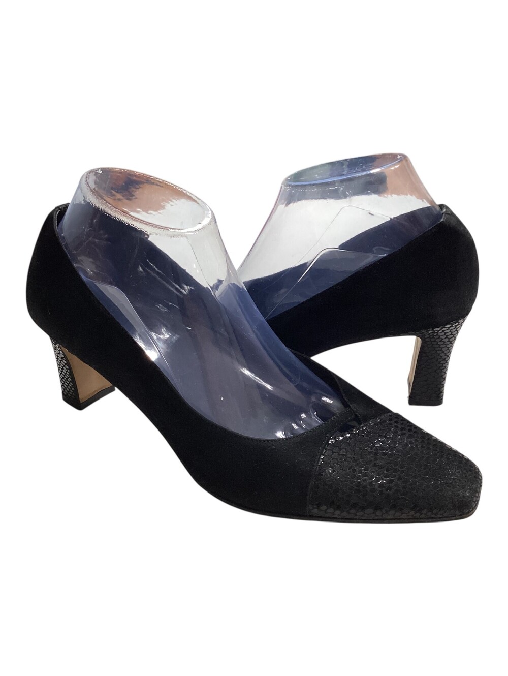 JOEL PARKER Women's Pumps Heels Shoes ITALY Leather Sz 9.5AA Black GUC Rare